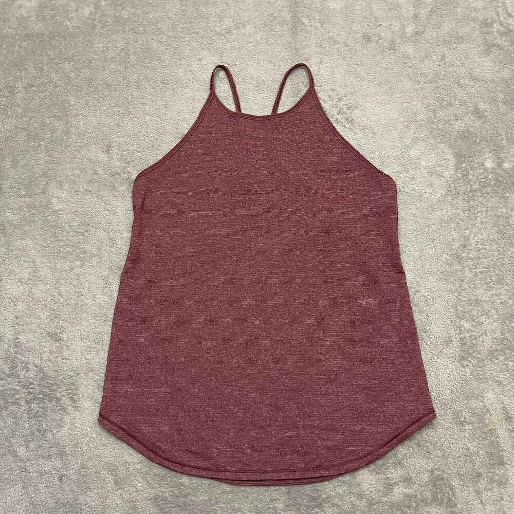 Lululemon Tank Women's 4 Fast As Light Singlet Heathered Bordeaux Drama